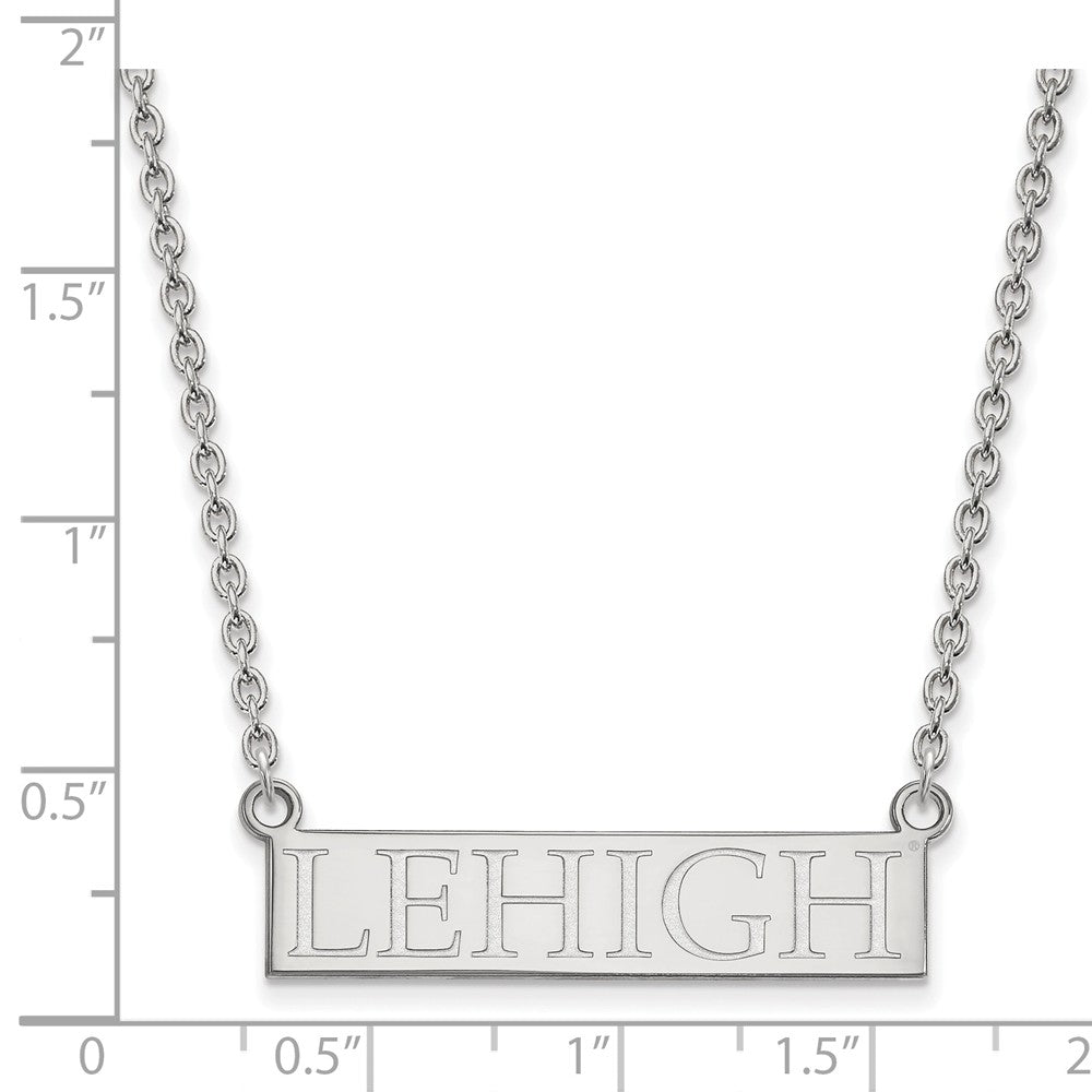 Alternate view of the 14k White Gold Lehigh U Large Pendant Necklace by The Black Bow Jewelry Co.