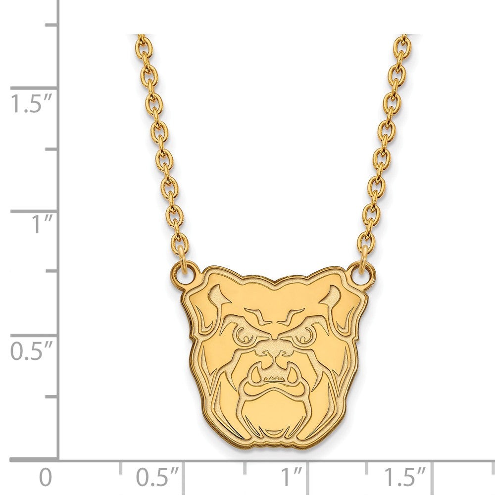 Alternate view of the 14k Yellow Gold Butler U Large Pendant Necklace by The Black Bow Jewelry Co.