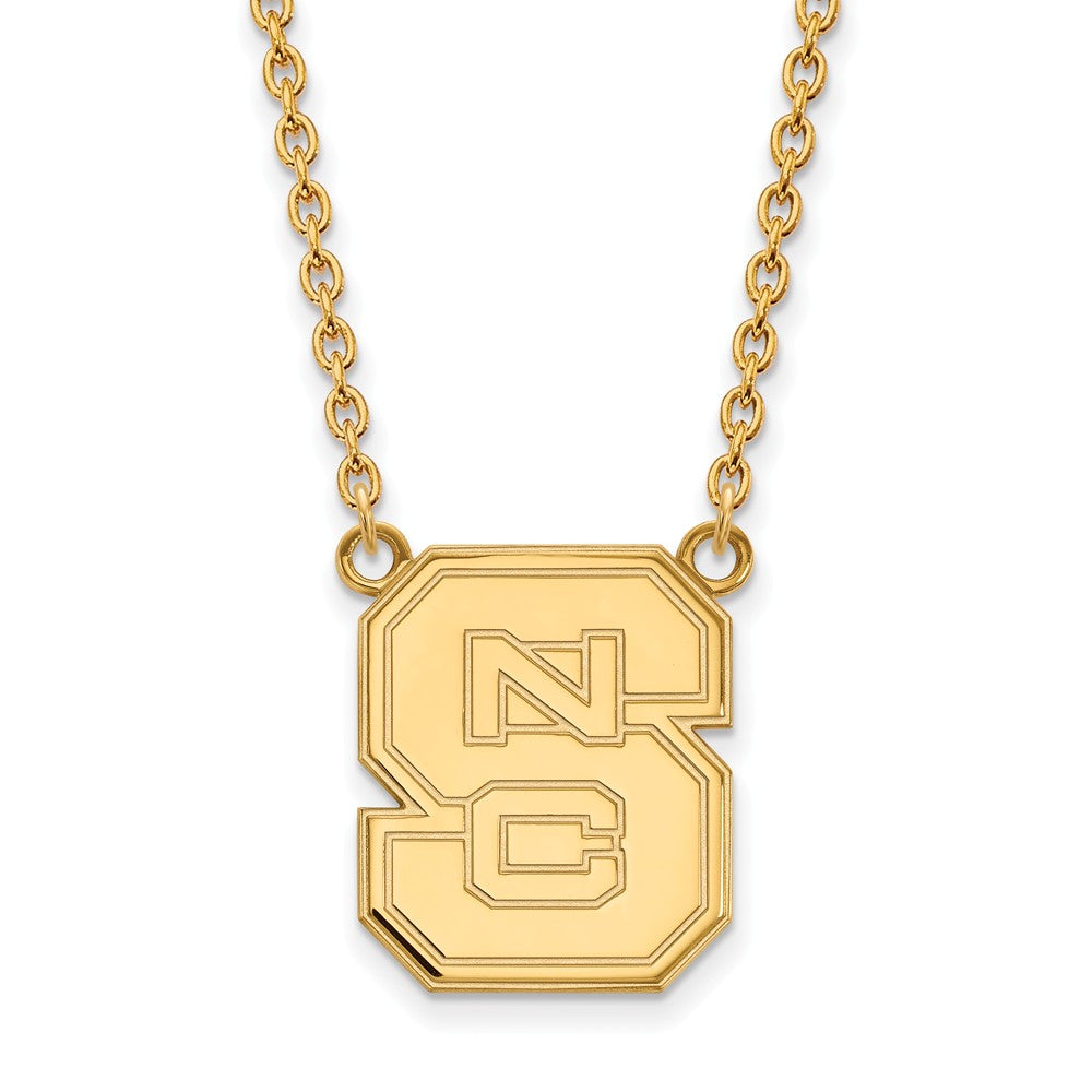 14k Gold Plated Silver North Carolina Pendant Necklace, Item N12528 by The Black Bow Jewelry Co.