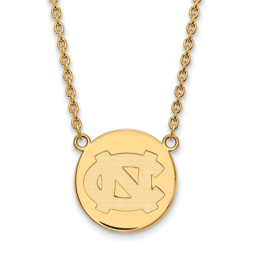 14k Gold Plated Silver North Carolina Lg Disc Necklace, Item N12576 by The Black Bow Jewelry Co.