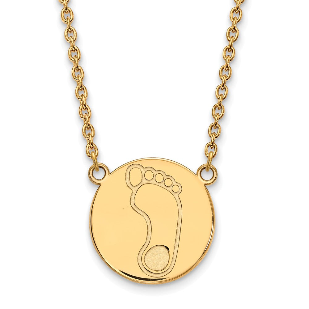 14k Gold Plated Silver North Carolina Large Disc Necklace, Item N12592 by The Black Bow Jewelry Co.