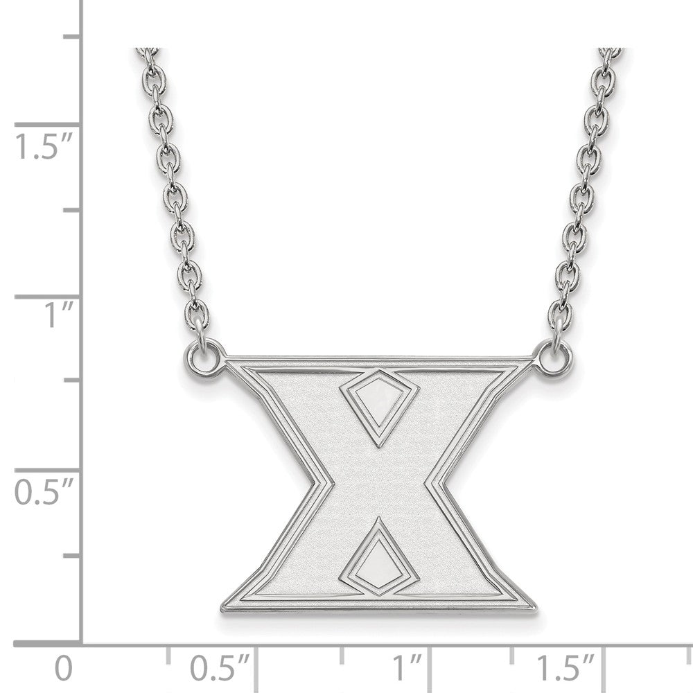 Alternate view of the Sterling Silver Xavier U Large Initial X Pendant Necklace by The Black Bow Jewelry Co.