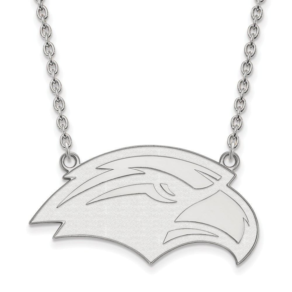 Sterling Silver Southern Miss Large Mascot Pendant Necklace, Item N12679 by The Black Bow Jewelry Co.