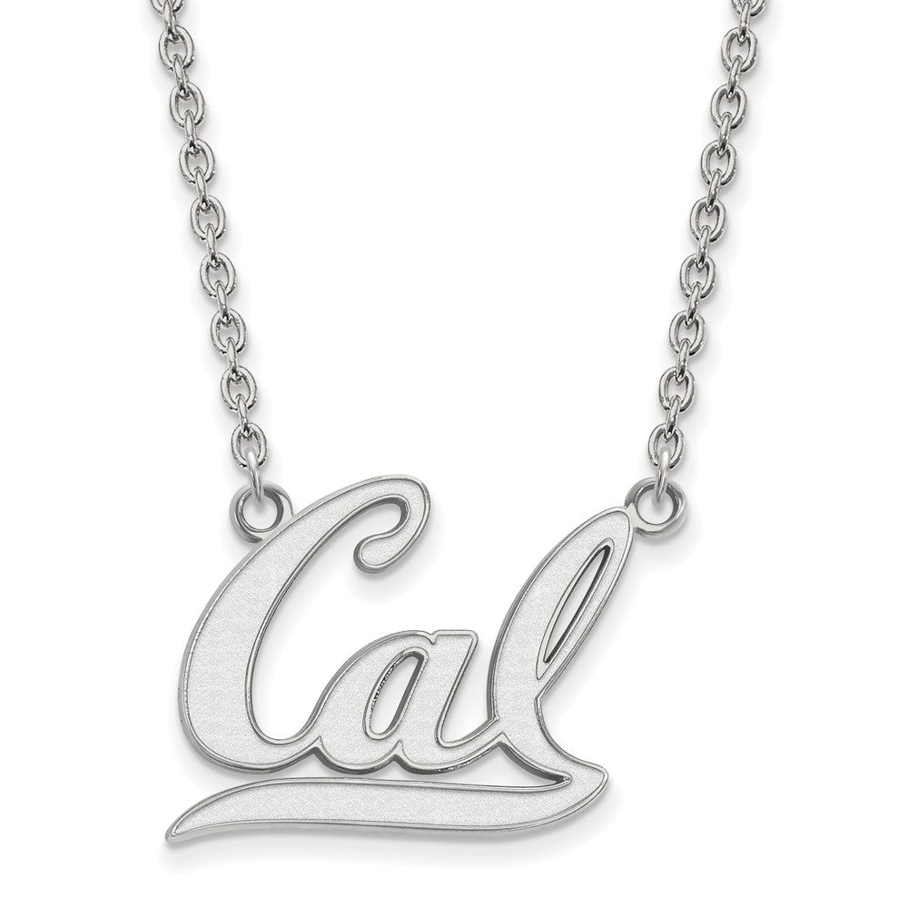 Sterling Silver California Berkeley Large &#39;Cal&#39; Pendant Necklace, Item N12746 by The Black Bow Jewelry Co.