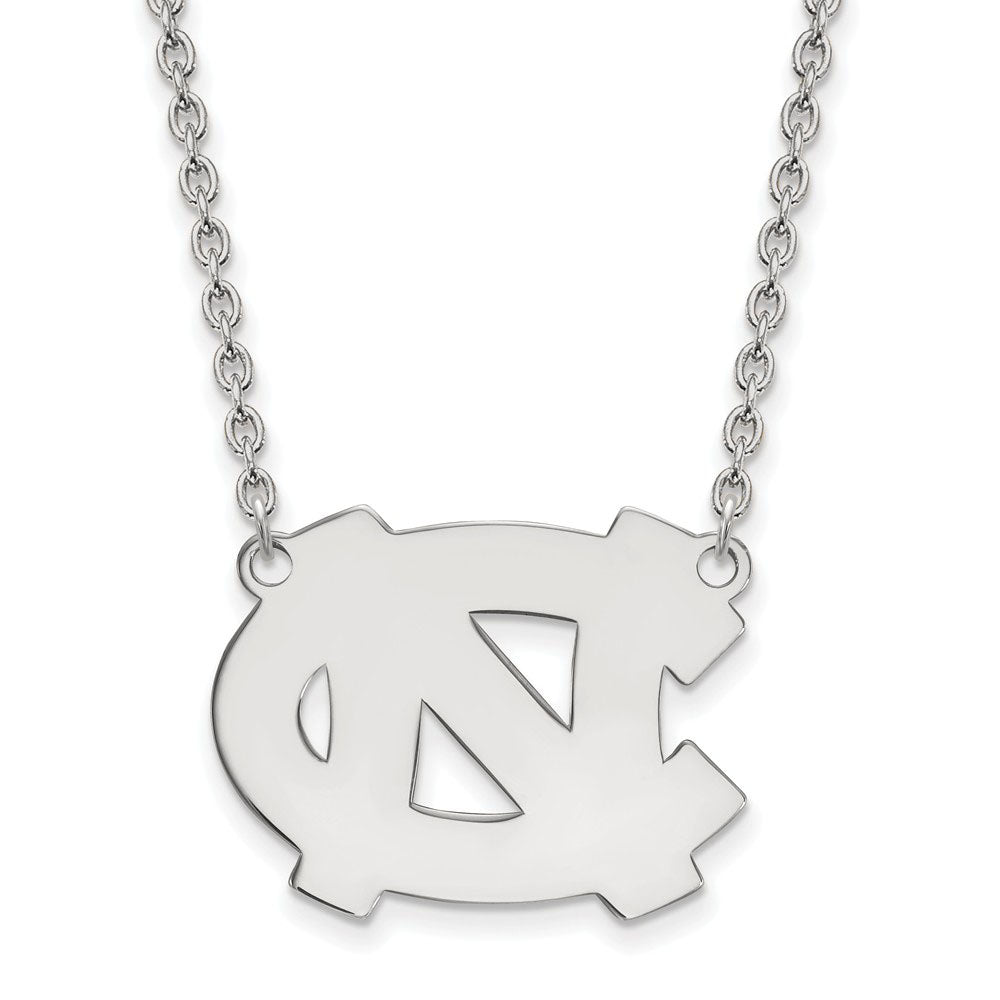 Sterling Silver North Carolina Large &#39;NC&#39; Pendant Necklace, Item N12771 by The Black Bow Jewelry Co.