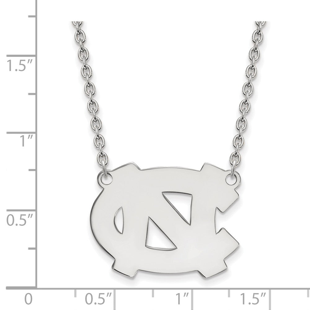 Alternate view of the Sterling Silver North Carolina Large &#39;NC&#39; Pendant Necklace by The Black Bow Jewelry Co.