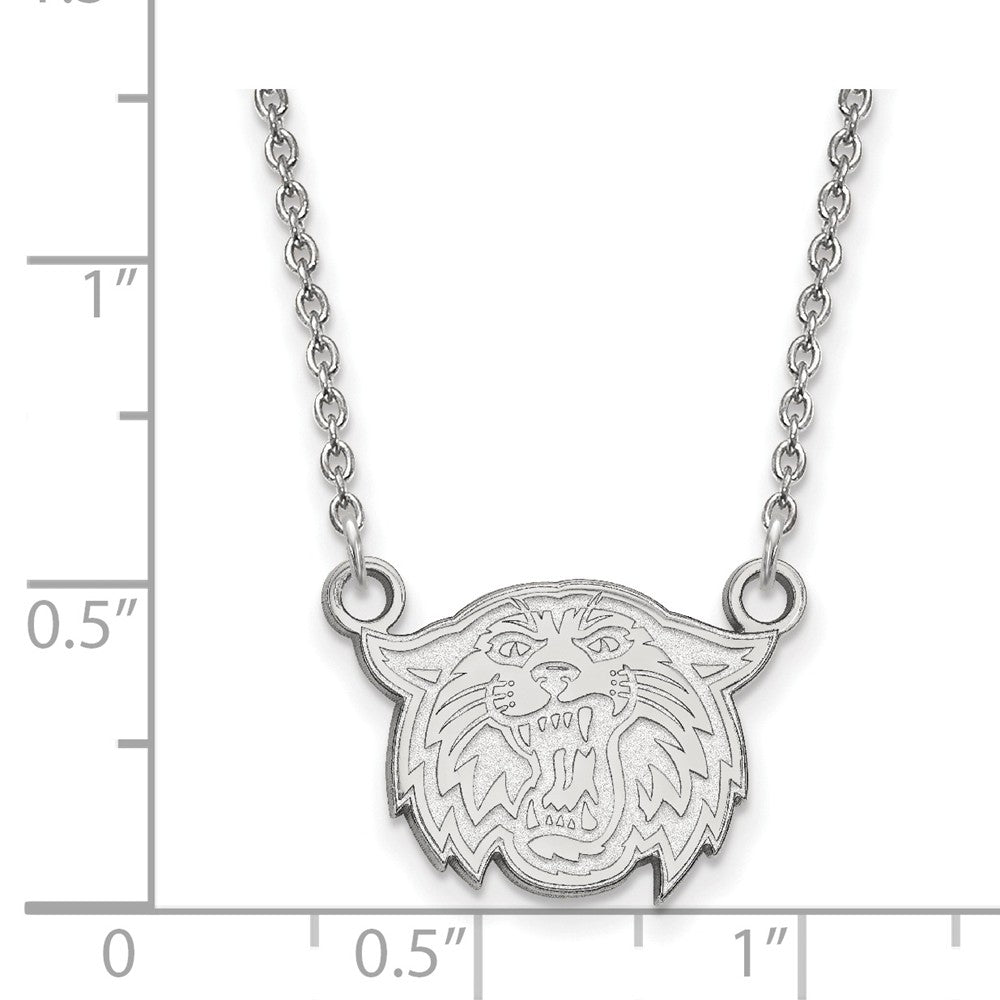 Alternate view of the 10k White Gold Villanova U Small Wildcat Pendant Necklace by The Black Bow Jewelry Co.