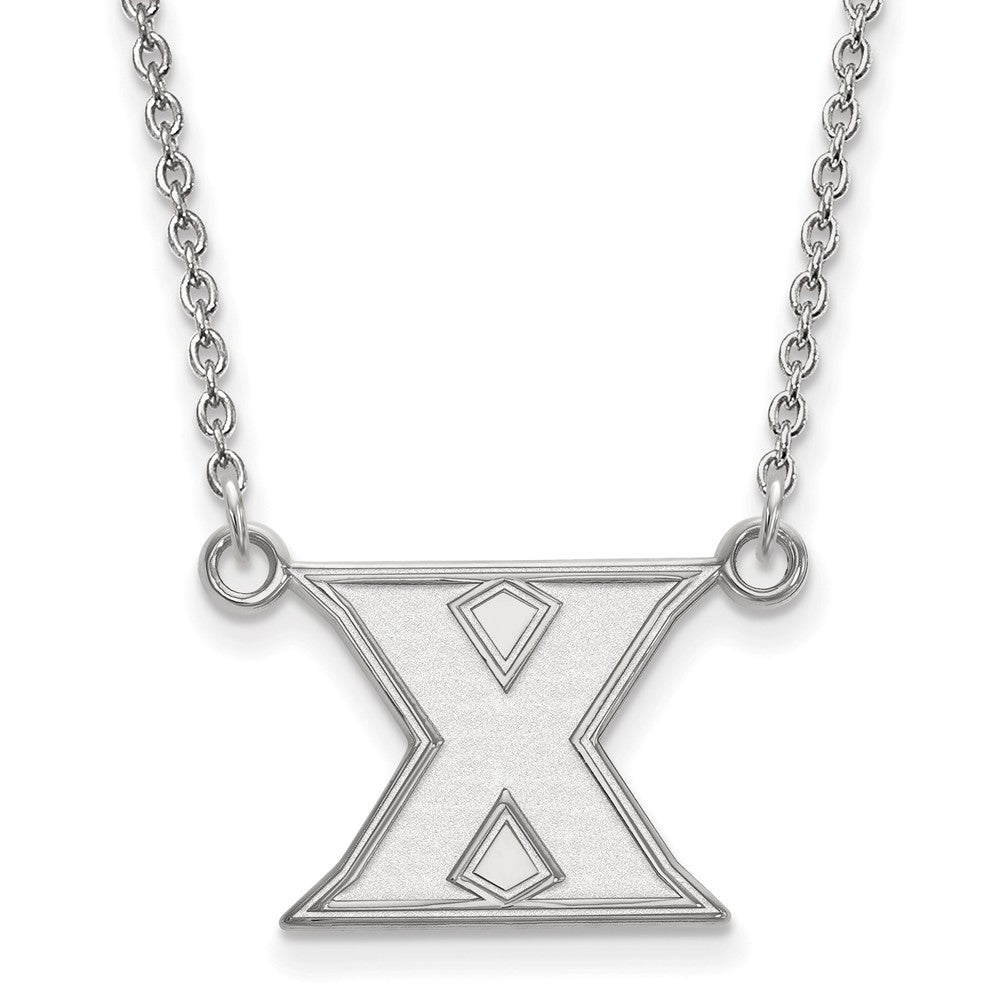 10k White Gold Xavier U Small Initial X Pendant Necklace, Item N12947 by The Black Bow Jewelry Co.