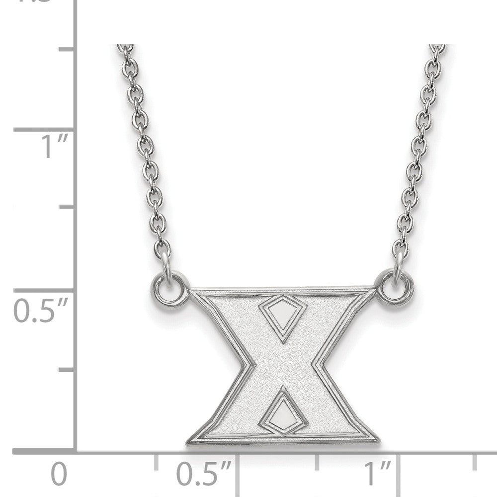 Alternate view of the 10k White Gold Xavier U Small Initial X Pendant Necklace by The Black Bow Jewelry Co.