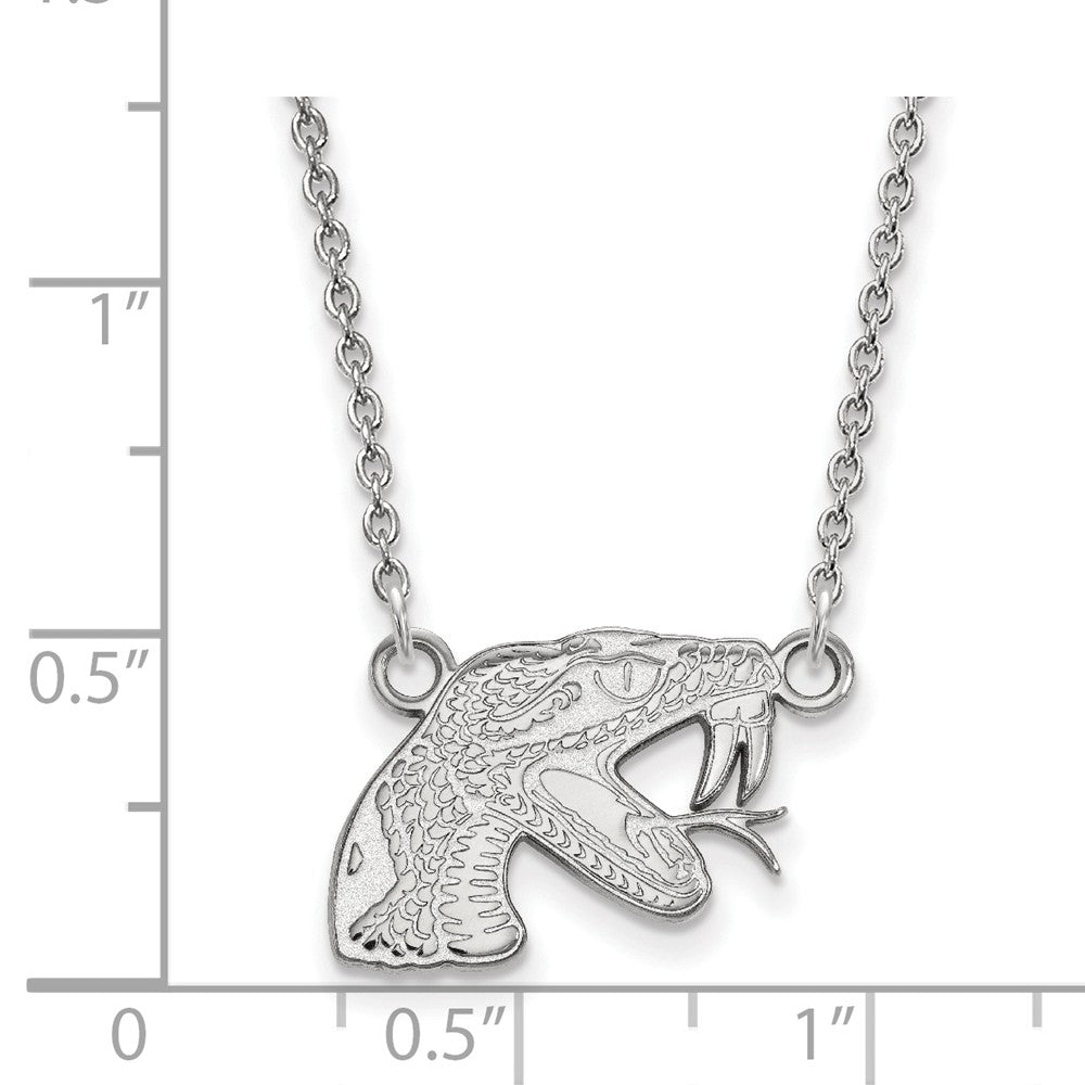 Alternate view of the 10k White Gold Florida A&amp;M U Small Pendant Necklace by The Black Bow Jewelry Co.