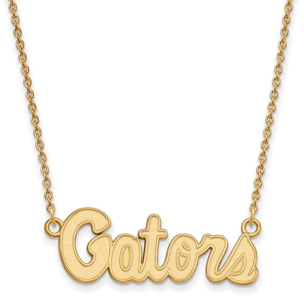 10k Yellow Gold U of Florida Small &#39;Gators&#39; Pendant Necklace, Item N13250 by The Black Bow Jewelry Co.