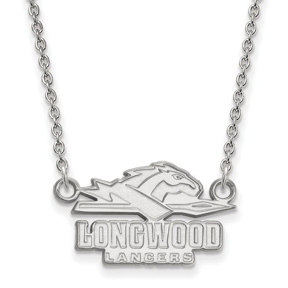14k White Gold Longwood U Small Pendant Necklace, Item N13327 by The Black Bow Jewelry Co.