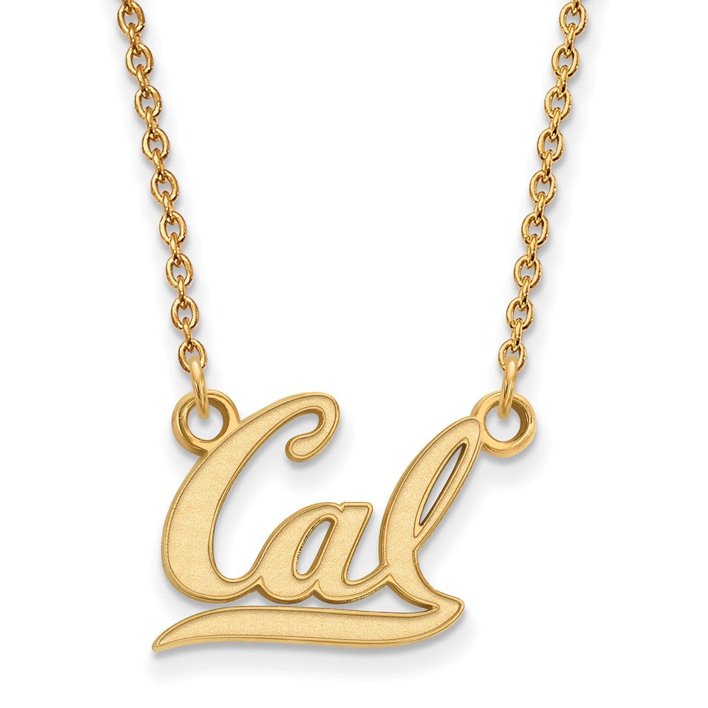 14k Yellow Gold California Berkeley Small &#39;Cal&#39; Pendant Necklace, Item N13534 by The Black Bow Jewelry Co.