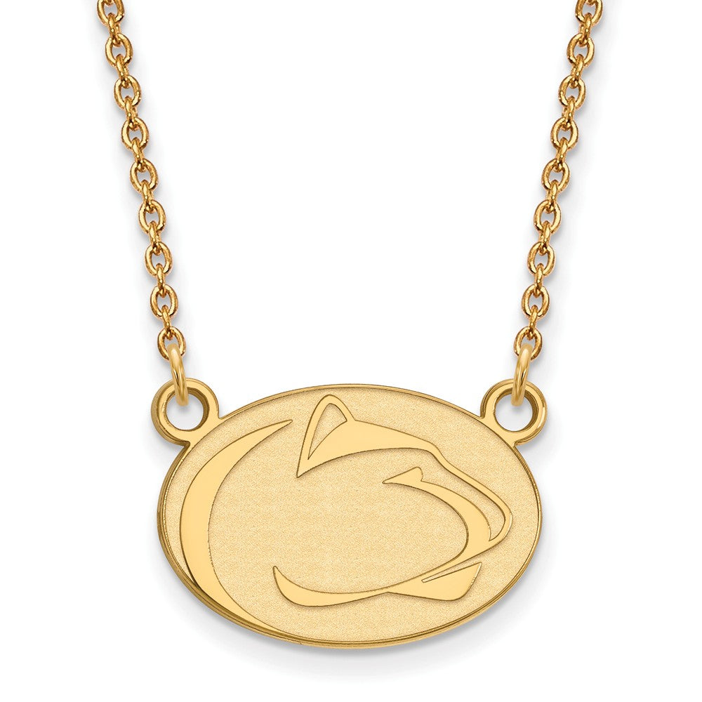 14k Yellow Gold Penn State Small Pendant Necklace, Item N13584 by The Black Bow Jewelry Co.