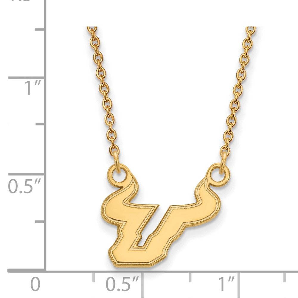 Alternate view of the 14k Gold Plated Silver South Florida Small Pendant Necklace by The Black Bow Jewelry Co.