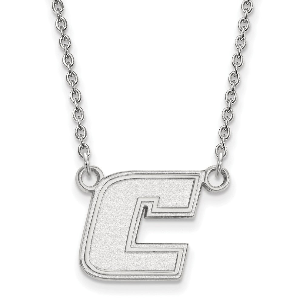 Sterling Silver U of Tenn Chattanooga Small Initial C Necklace, Item N13856 by The Black Bow Jewelry Co.