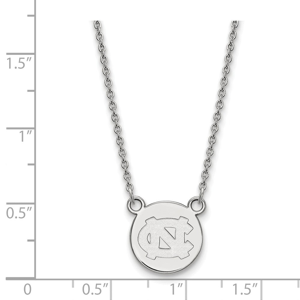 Alternate view of the Sterling Silver North Carolina Small Disc Necklace by The Black Bow Jewelry Co.