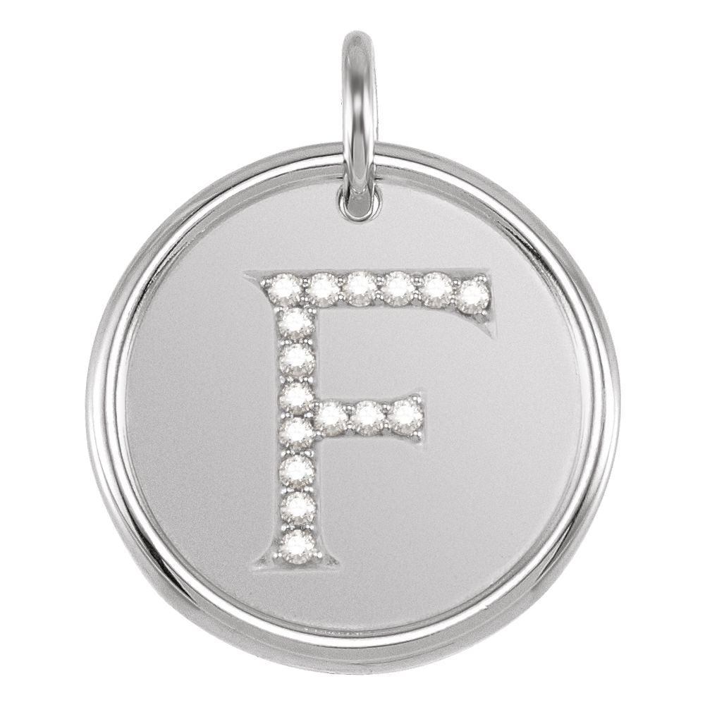 Silver Colored Enamel Diamond Engraved V Initials Chain Links For