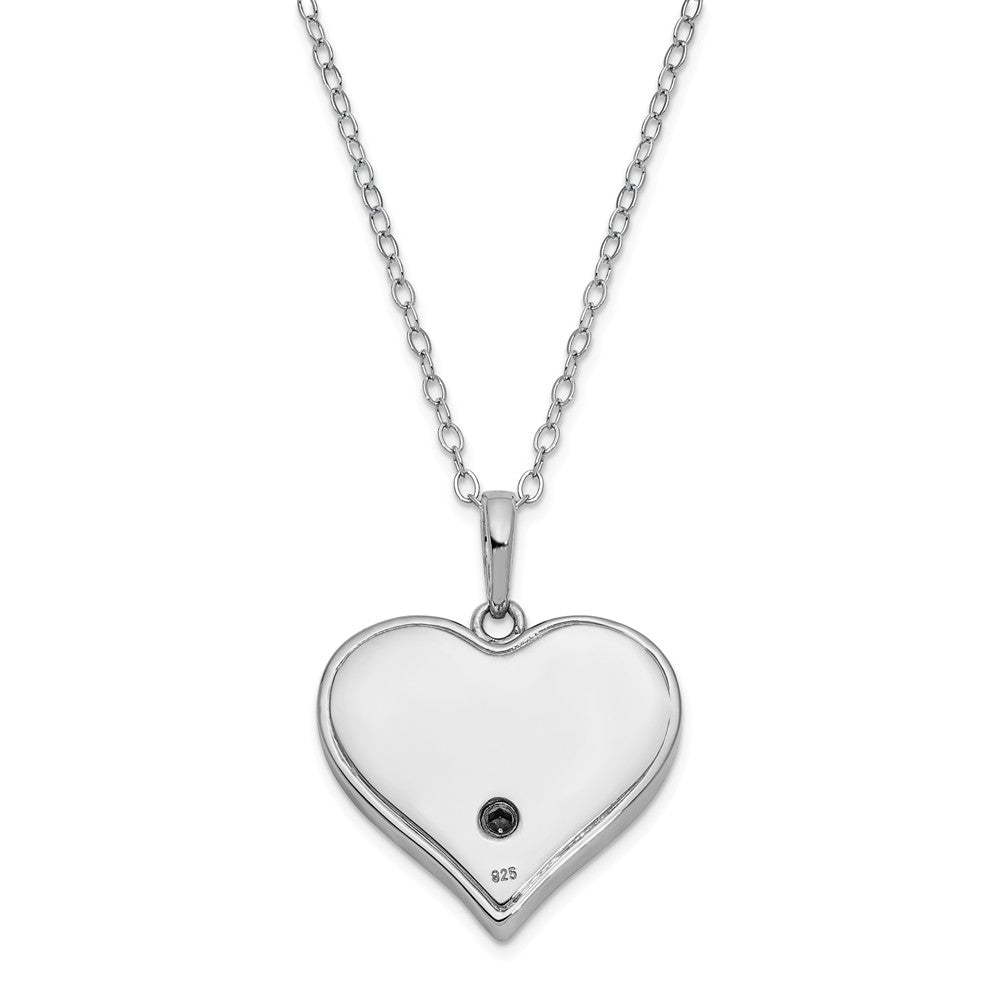 Alternate view of the Sterling Silver Antiqued Black Paw Heart Ash Holder Necklace, 18 Inch by The Black Bow Jewelry Co.