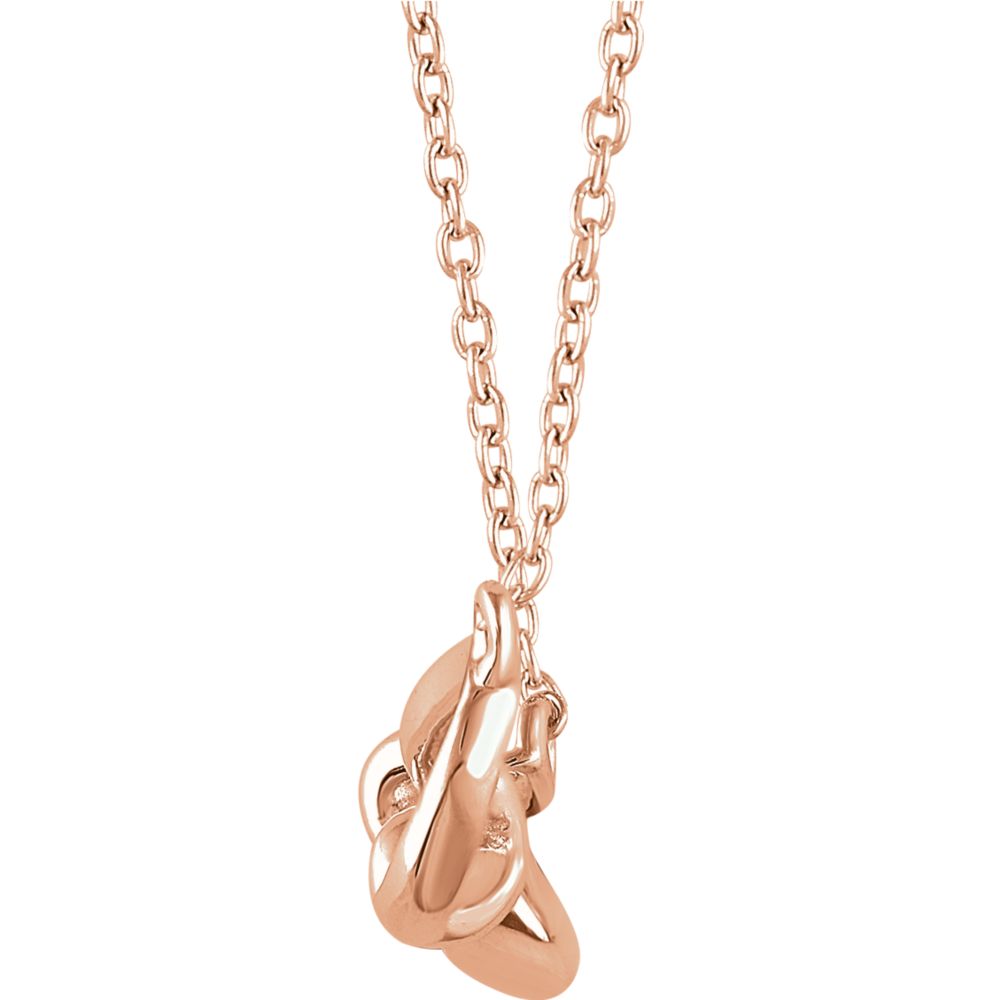 Alternate view of the 14k Rose Gold Infinity Bow Necklace, 16-18 Inch by The Black Bow Jewelry Co.
