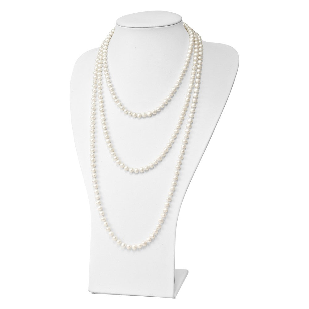 14K White Gold Solitaire 7mm Pearl Necklace - Everyday Classics - SHOP