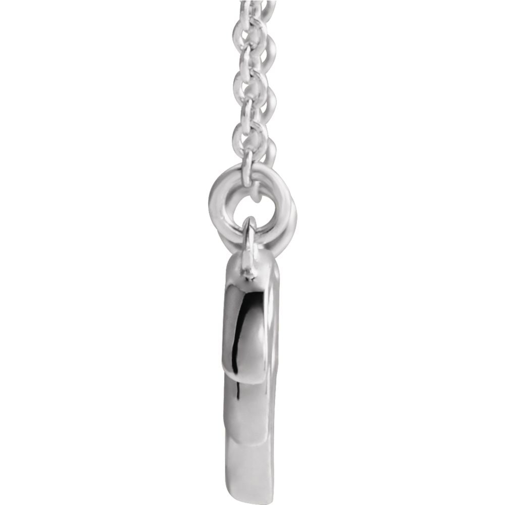Alternate view of the Sterling Silver 5 Leaf Bar Adjustable Necklace, 16-18 Inch by The Black Bow Jewelry Co.