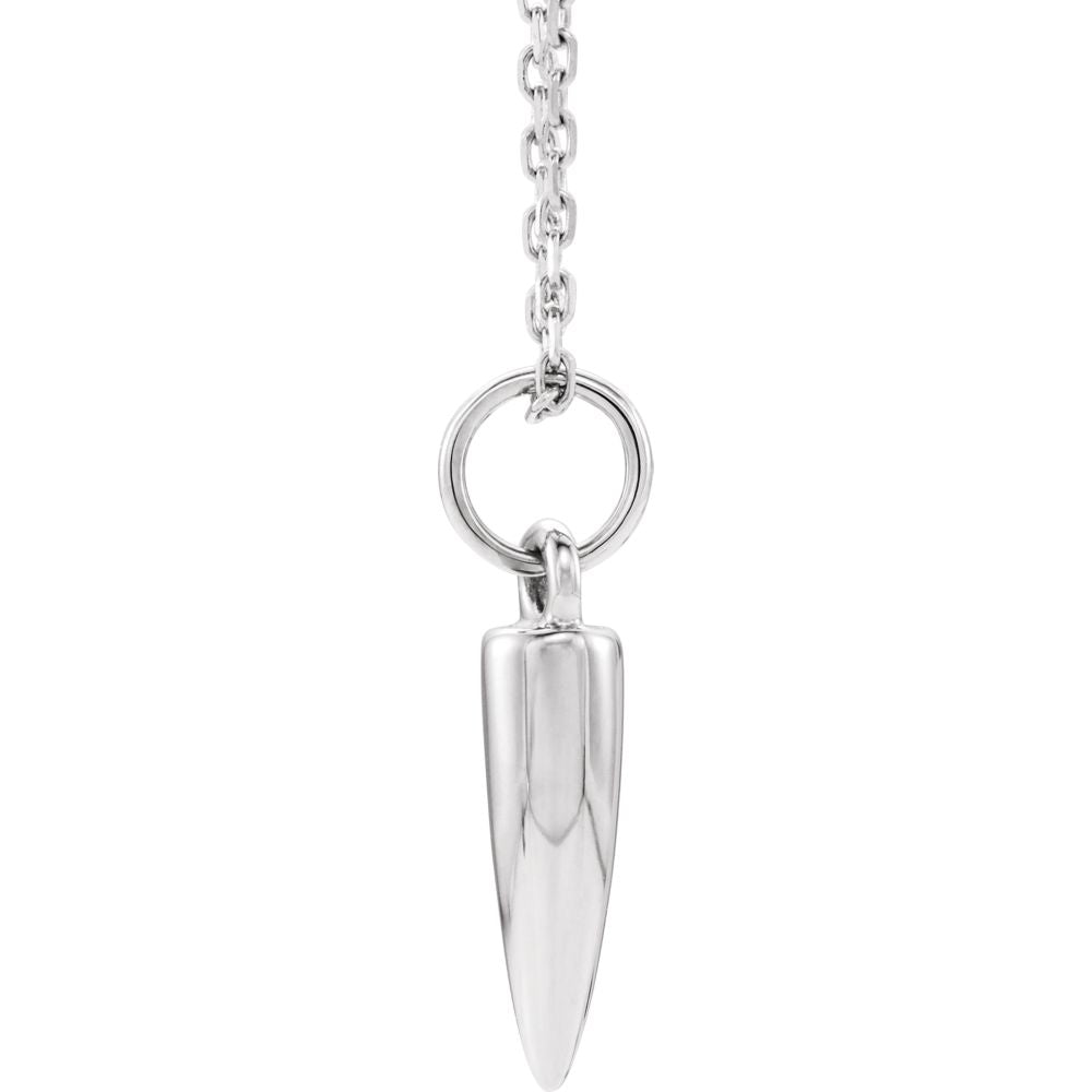 Alternate view of the Sterling Silver 3D Small Bullet Necklace, 16-18 Inch by The Black Bow Jewelry Co.