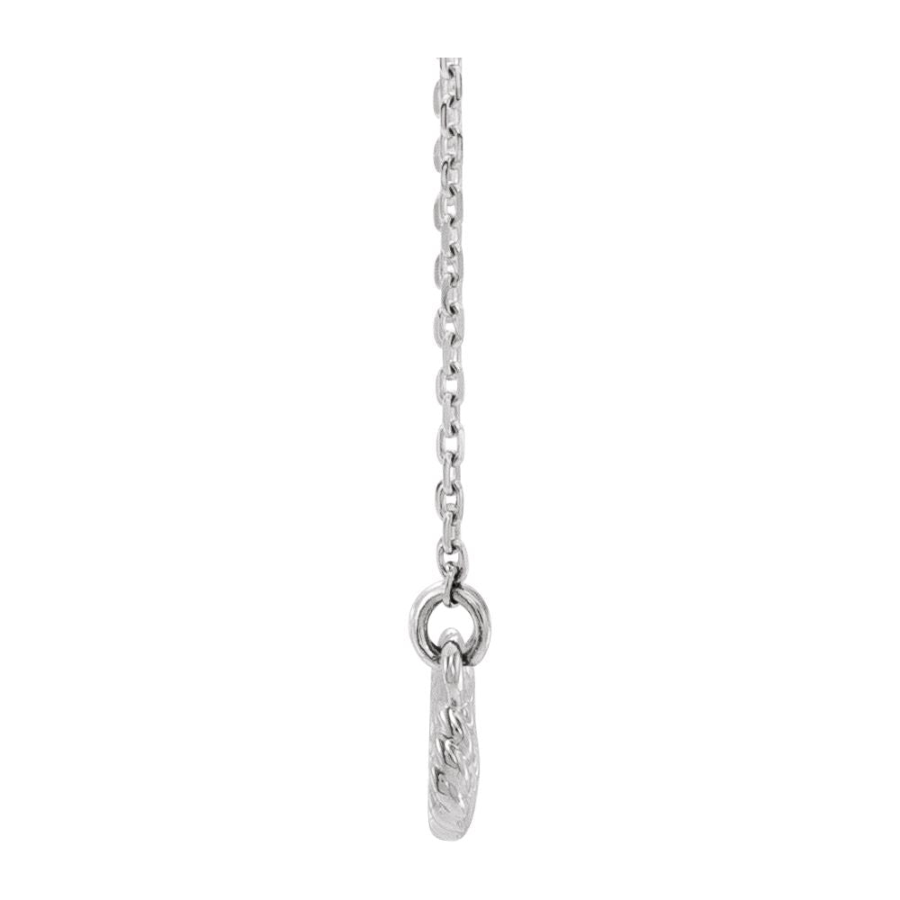 Alternate view of the Platinum Small Rope Textured Infinity Necklace, 16-18 Inch by The Black Bow Jewelry Co.