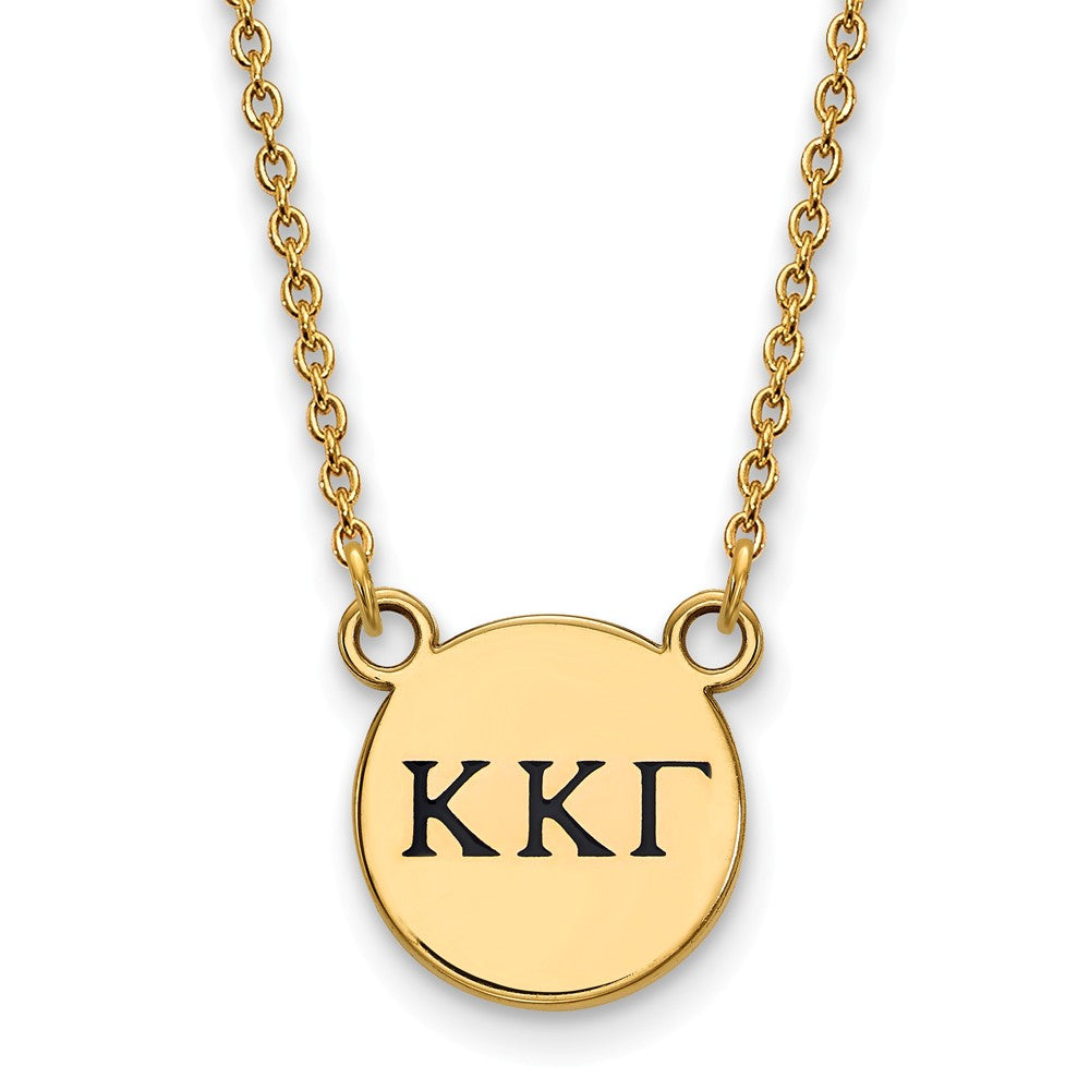 14K Plated Silver Kappa Kappa Gamma Sm Enamel Greek Letters Necklace, Item N14466 by The Black Bow Jewelry Co.