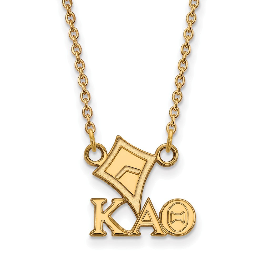 14K Plated Silver Kappa Alpha Theta XS (Tiny) Necklace, Item N15068 by The Black Bow Jewelry Co.
