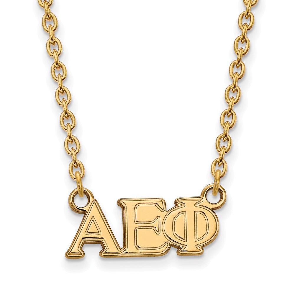 14K Plated Silver Alpha Epsilon Phi Medium Necklace, Item N15098 by The Black Bow Jewelry Co.