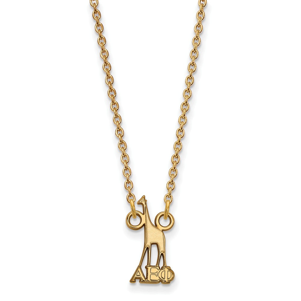 14K Plated Silver Alpha Epsilon Phi XS (Tiny) Necklace, Item N15099 by The Black Bow Jewelry Co.