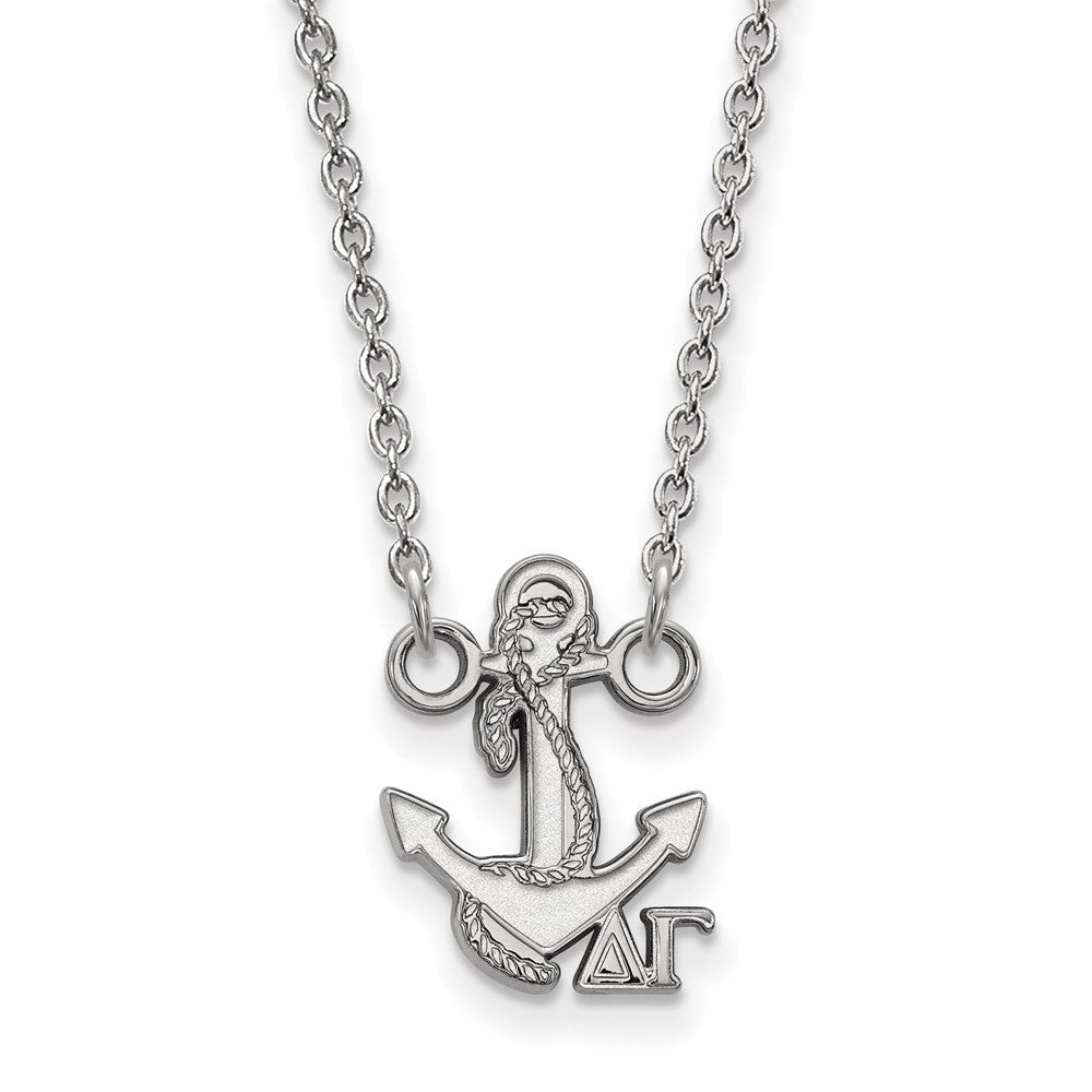 Sterling Silver Delta Gamma XS (Tiny) Necklace, Item N15149 by The Black Bow Jewelry Co.