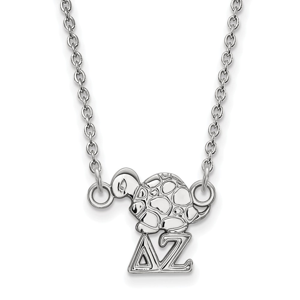 Sterling Silver Delta Zeta XS (Tiny) Necklace, Item N15154 by The Black Bow Jewelry Co.