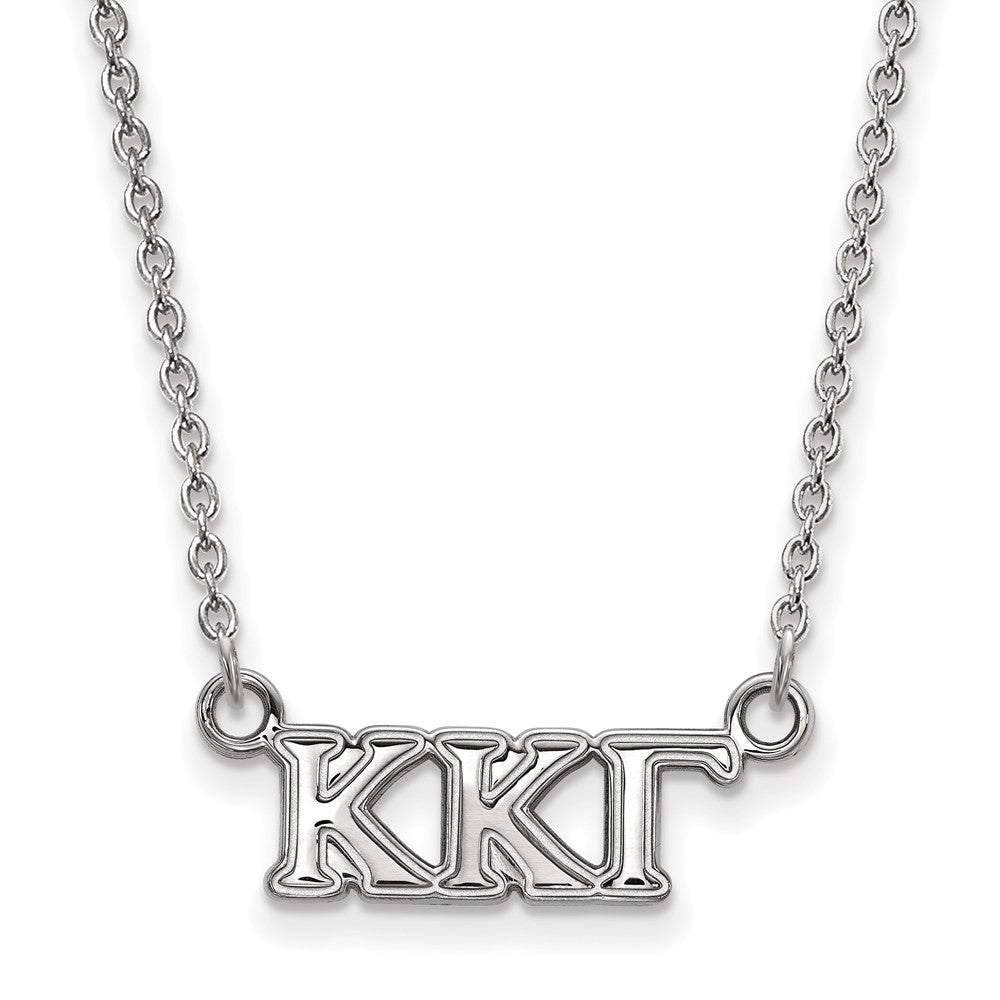 Sterling Silver Kappa Kappa Gamma XS (Tiny) Greek Letters Necklace, Item N15164 by The Black Bow Jewelry Co.