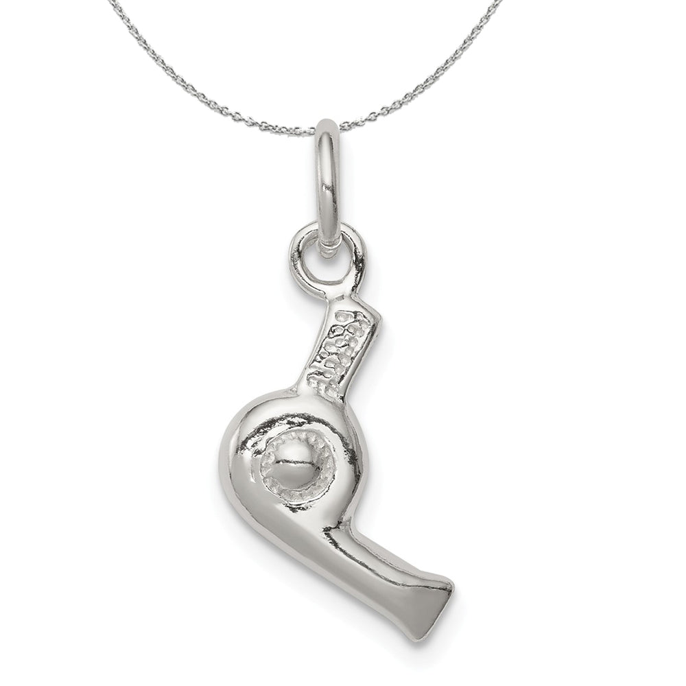 Sterling Silver 3D Blow Dryer Charm Necklace, Item N15843 by The Black Bow Jewelry Co.