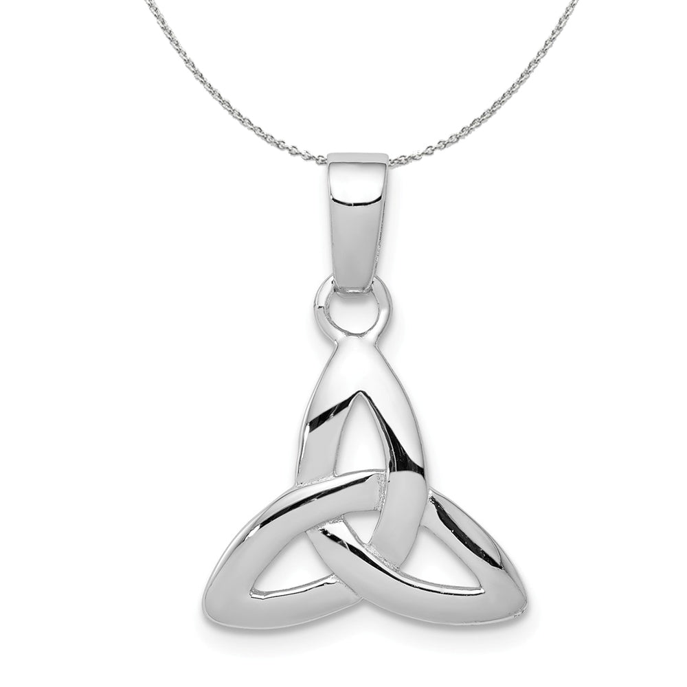 Sterling Silver 16mm Trinity Symbol Necklace, Item N15952 by The Black Bow Jewelry Co.