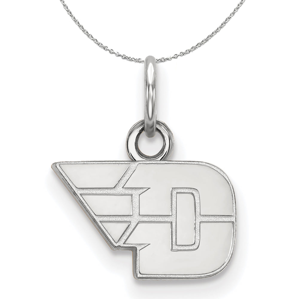 Sterling Silver U. of Dayton XS (Tiny) Pendant Necklace, Item N16479 by The Black Bow Jewelry Co.