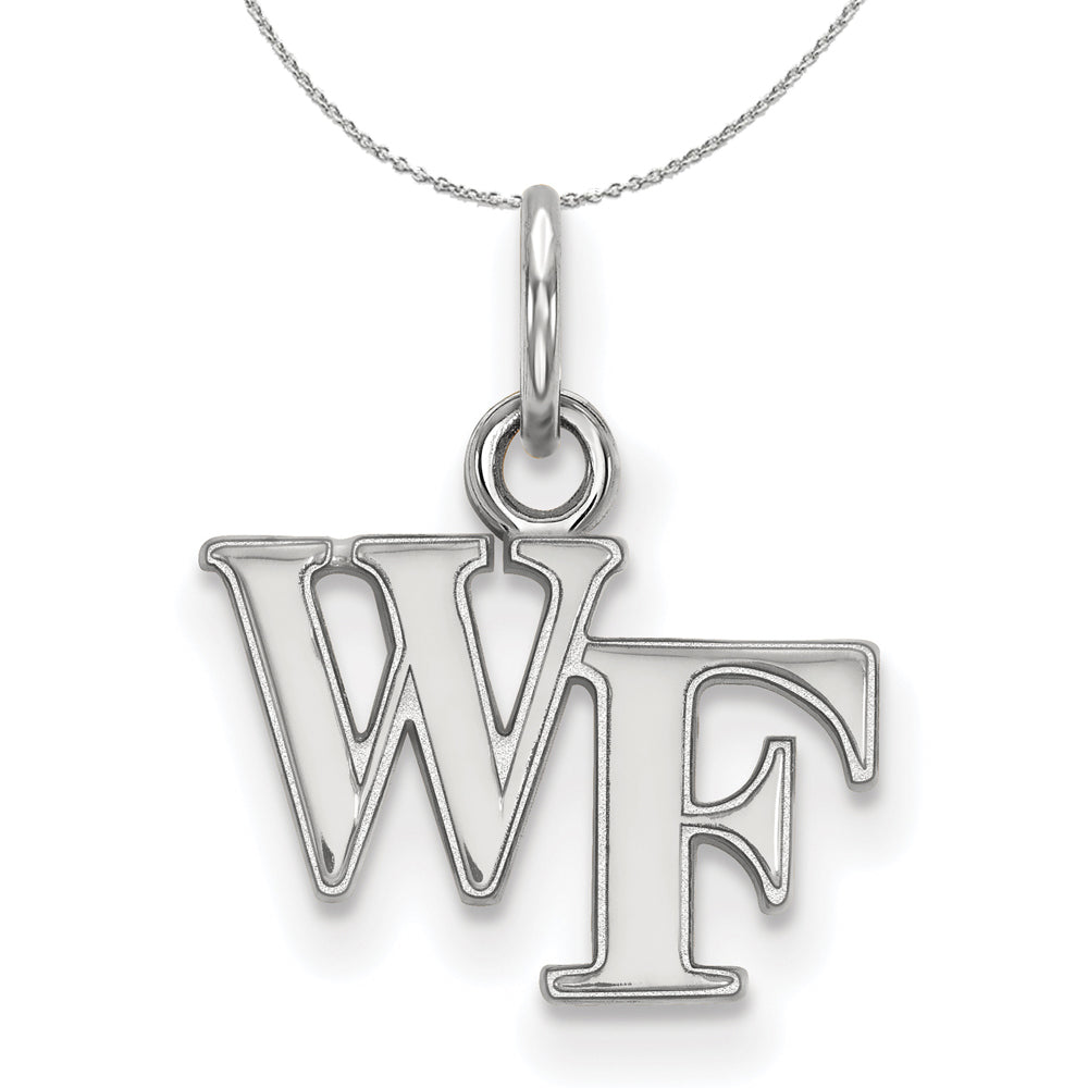 Sterling Silver Wake Forest U. XS (Tiny) Pendant Necklace, Item N16505 by The Black Bow Jewelry Co.