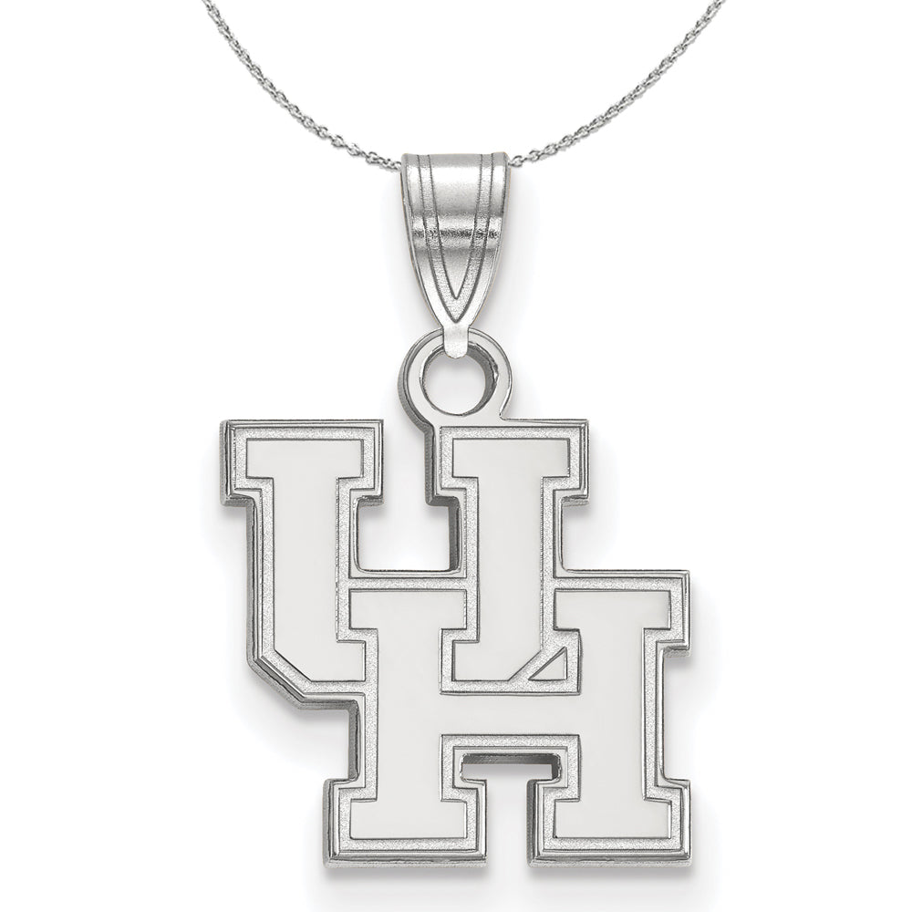 Sterling Silver U. of Houston Small Pendant Necklace, Item N16544 by The Black Bow Jewelry Co.