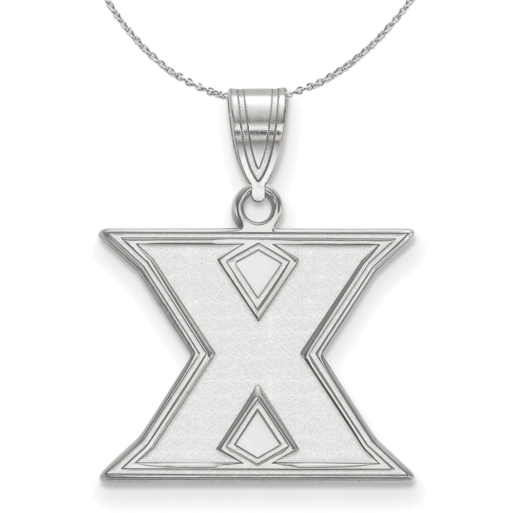 Sterling Silver Xavier U. Medium Initial X Necklace, Item N16561 by The Black Bow Jewelry Co.