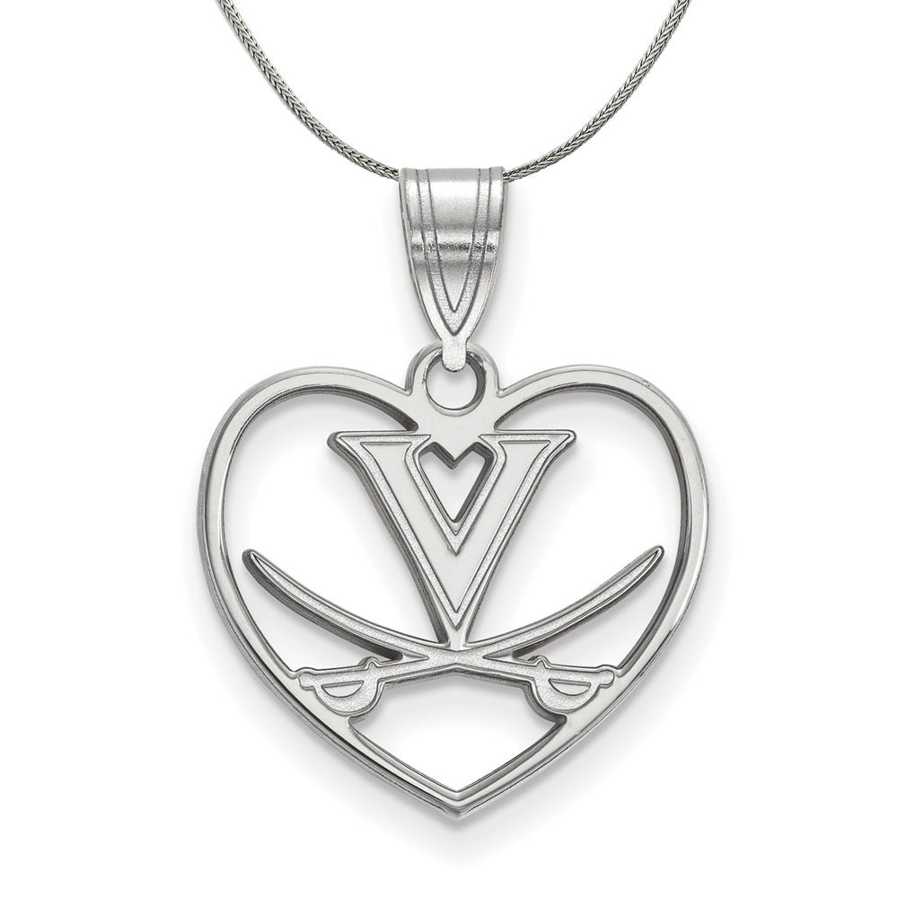 Sterling Silver U of Louisville Heart Pendant Necklace - The Black Bow  Jewelry Company