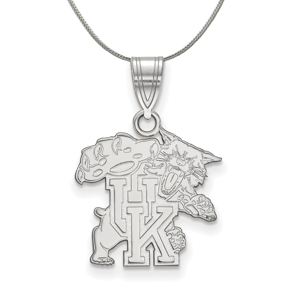 Sterling Silver U. of Kentucky Medium Pendant Necklace, Item N17231 by The Black Bow Jewelry Co.