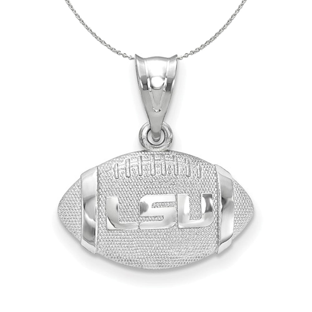 Sterling Silver Louisiana State XL Pendant Necklace - 24 inch by The Black Bow Jewelry Co.