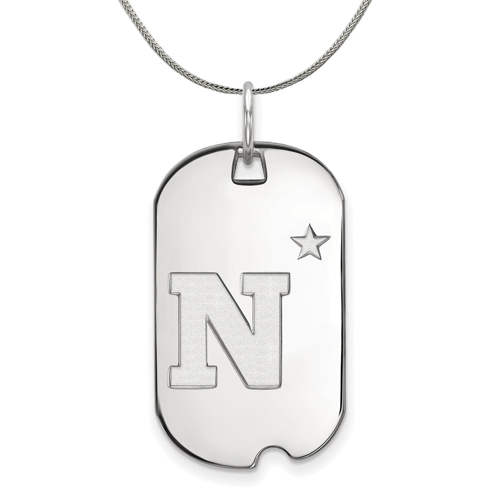 Sterling Silver U.S. Navy Dog Tag Necklace, Item N17475 by The Black Bow Jewelry Co.