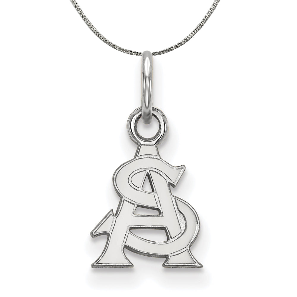 Sterling Silver Arizona State XS (Tiny) Pendant Necklace, Item N17688 by The Black Bow Jewelry Co.