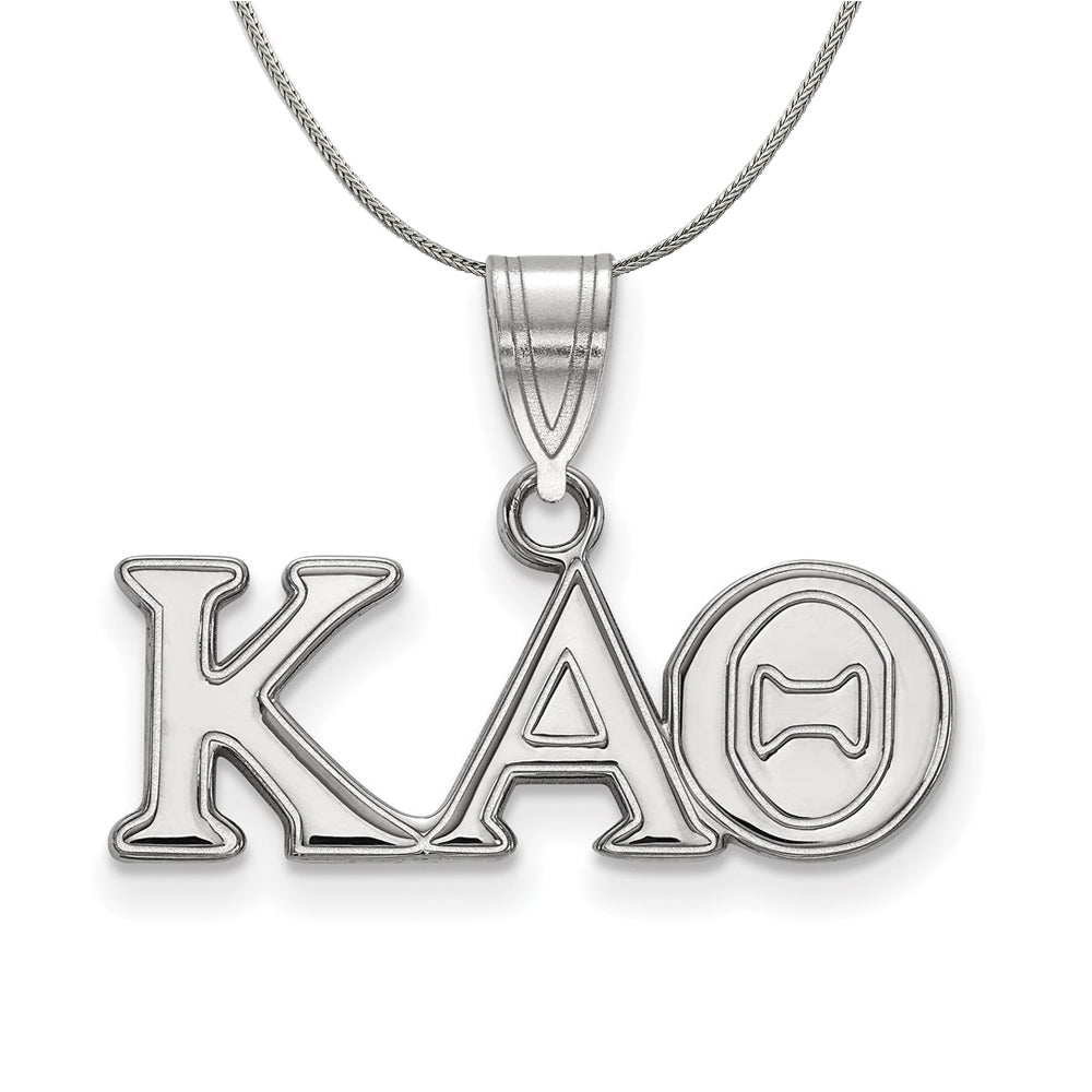 Sterling Silver Kappa Alpha Theta Md Greek Pendant Necklace, Item N17752 by The Black Bow Jewelry Co.