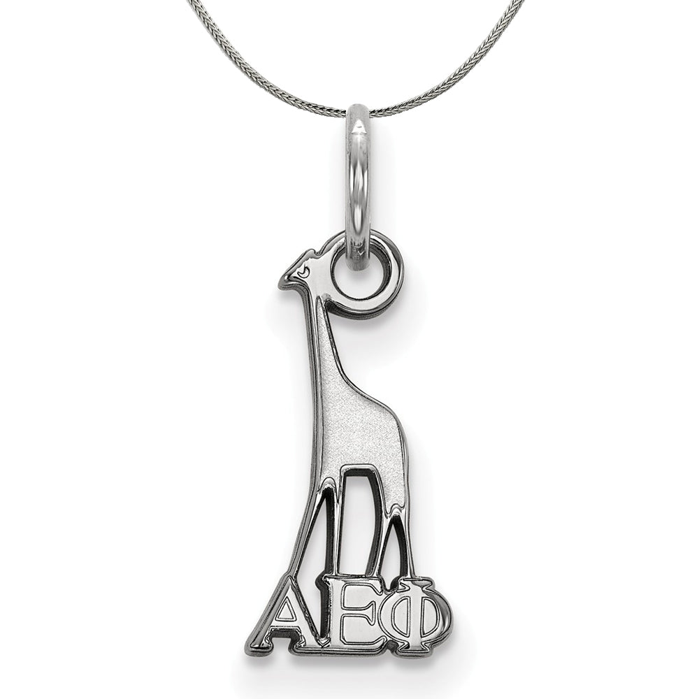 Sterling Silver Alpha Epsilon Phi XS (Tiny) Pendant Necklace, Item N17778 by The Black Bow Jewelry Co.