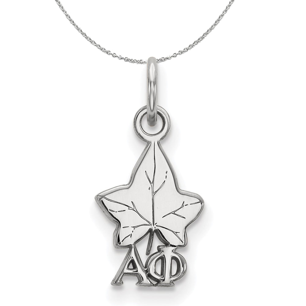 Sterling Silver Alpha Phi XS (Tiny) Pendant Necklace, Item N17798 by The Black Bow Jewelry Co.