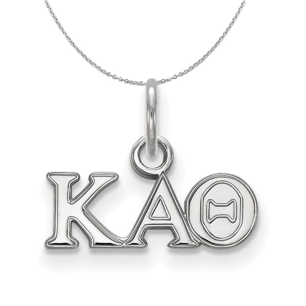 Sterling Silver Kappa Alpha Theta XS (Tiny) Greek Necklace, Item N17893 by The Black Bow Jewelry Co.